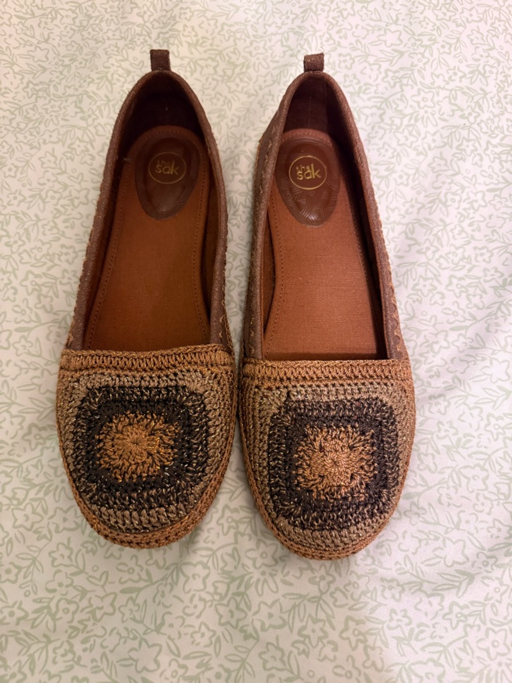 The Sak Women's Brown Crochet Slip-On “April” Loafers